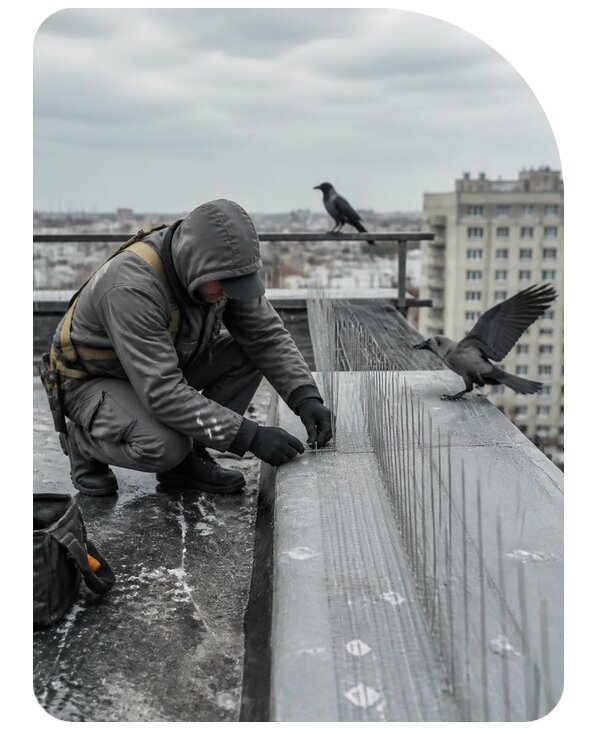 Защита от ворон под ключ в Назрани по цене от 5136 р. | Сенат-Нзр
